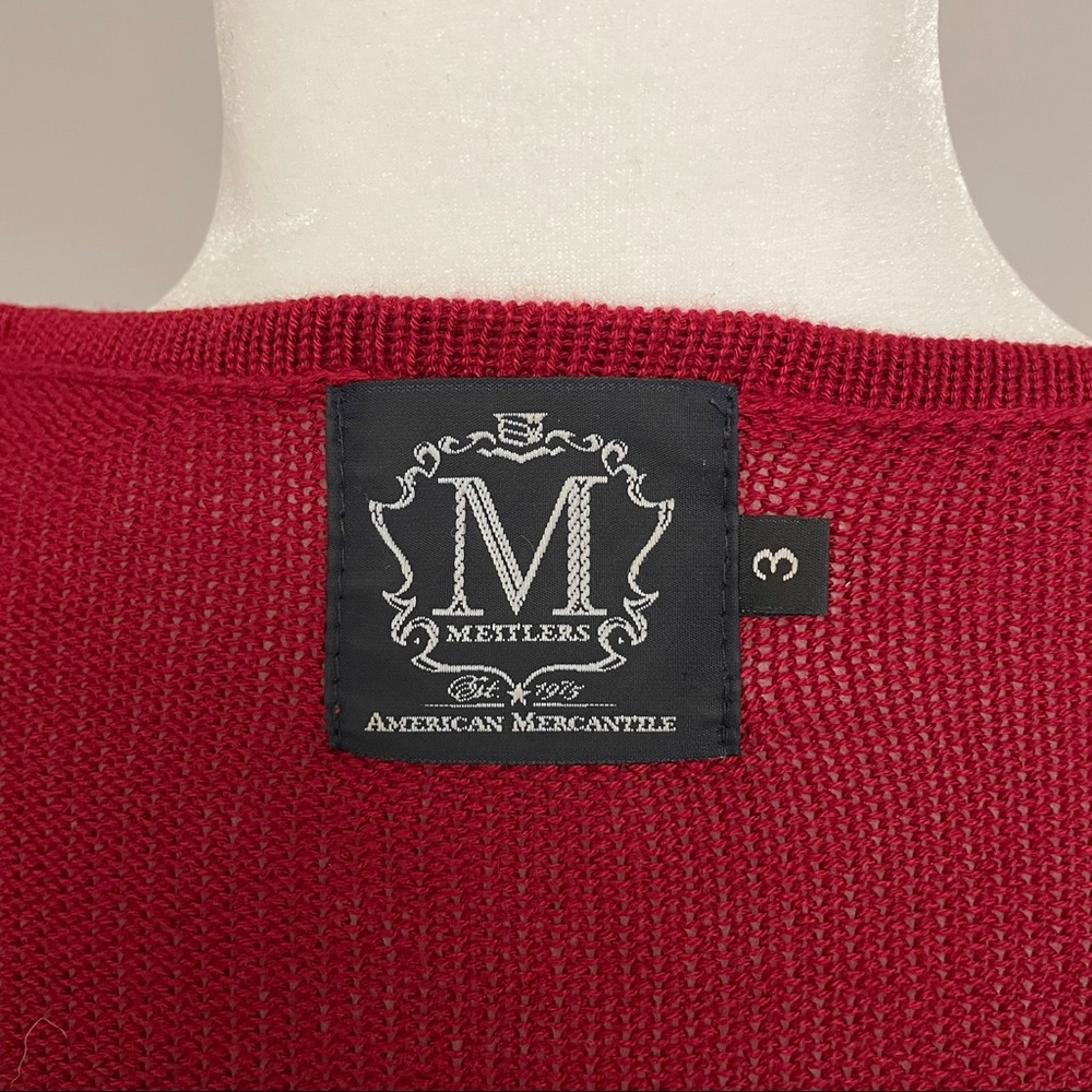 Mettlers American Mercantile Cashmere Blend Deep V-Neck Sweater Size M - Picture 7 of 9
